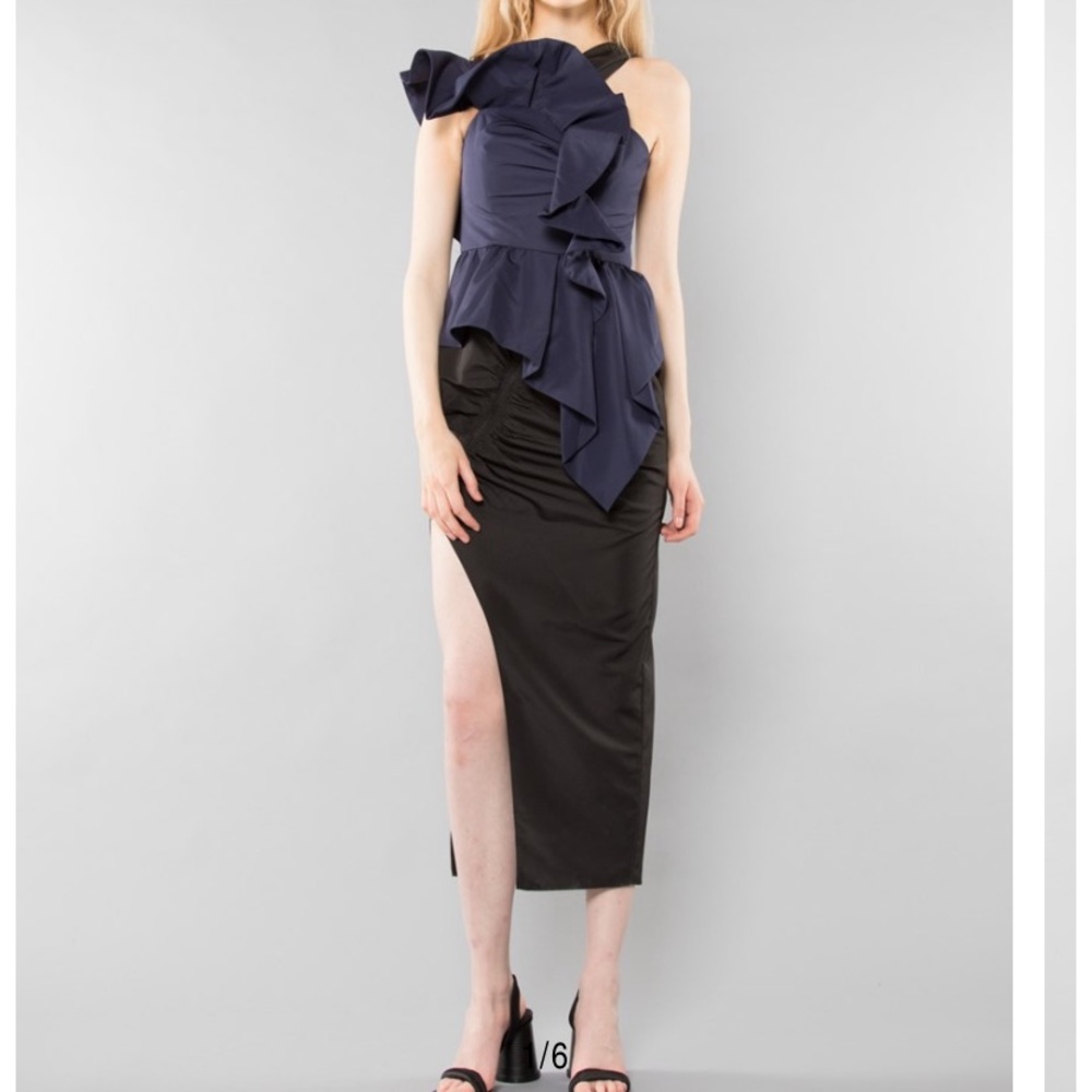 Self-Portrait Ruffle Midi Dress. Excellent condition. Worn once.
